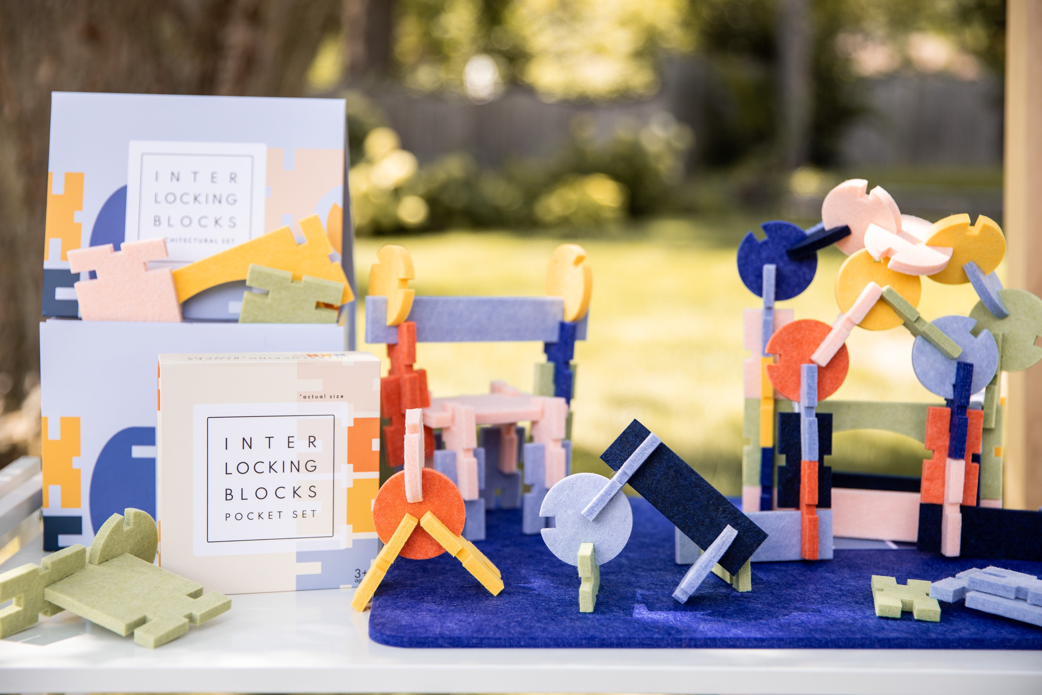 Interlocking Block Assortment Interlocking Blocks - Architectural Set – The Modern Munchkin Co.